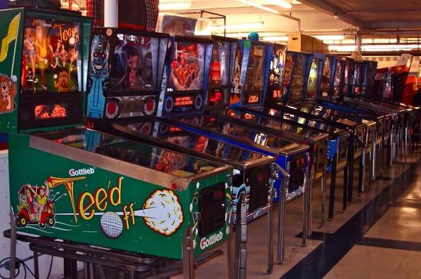 Pinball machines at the B&I shopping center in Tacoma, Washington