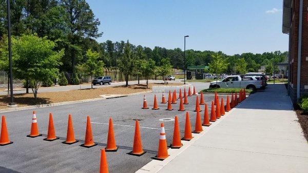 Our spacing for parallel and reverse parkings are set up exactly like DDS offices.