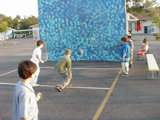 Handball on back play area