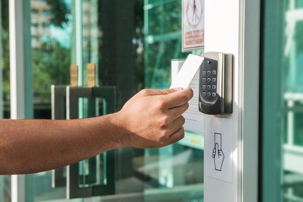 Key card door access control system