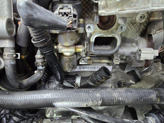 2010 Mazda coolant  housing location