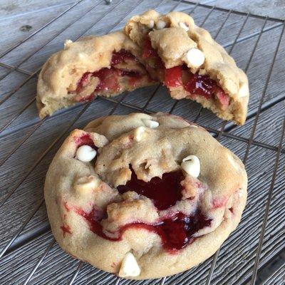 Cherry Turnover- Cheesecake dough filled with Golden Oreos and white chocolate chips, stuffed with cherry pie!