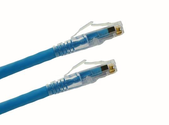 Blue CAT6 Clear Snagless Tab Cable