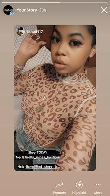 Cheetah Print Bodysuit Top