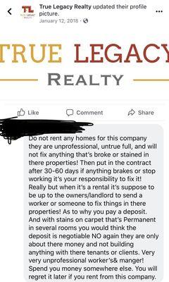 Do not rent from this company especially if ViVian is the listing agents very unprofessional and not to be trusted and she profiles you!