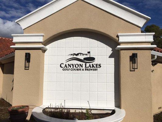 Metallic Logo Sign - Atrium of Canyon Lakes Golf Course &Brewery