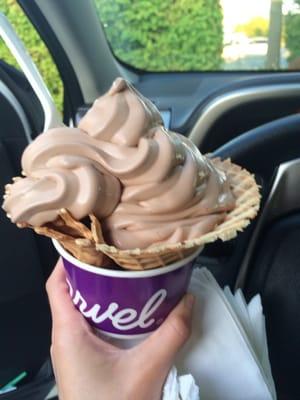 Small Nutella in a waffle bowl