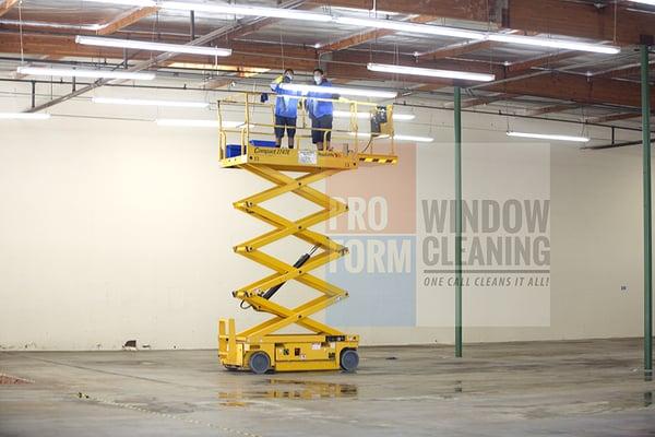 Move in/out pressure washing, facilities cleaning, scissor lift.