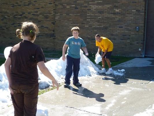 Snowball Fight in July Baby!!