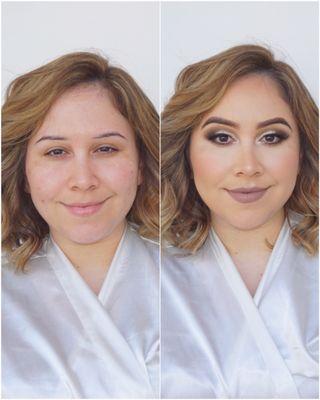 Before and after makeup by Delia  Instagram:@dehleeah