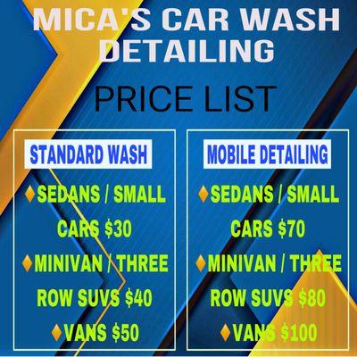 Mica’s Car Wash Detailing