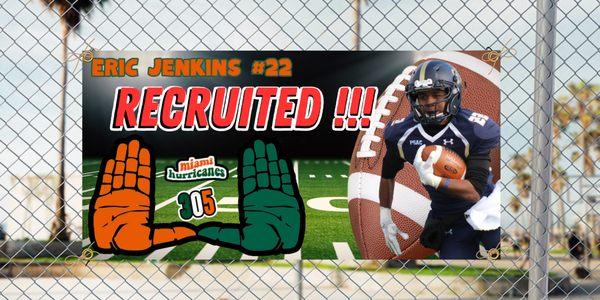 Athlete "Recruited" Banner or Sign