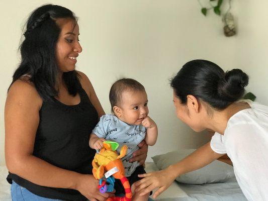 Babies love acupuncture