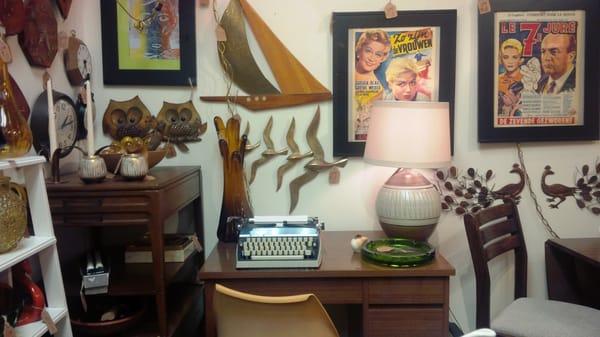 Great Mid Century wall art, lighting, furniture, and accessories