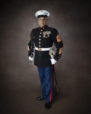 Military portrait of a Marine as part of or Wall of Heroes Project. www.wallofheroes.net