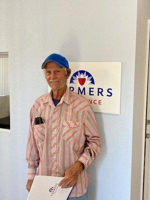 Robert Peters - Farmers policy holder for over 40 years