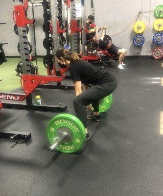 Sarah dominating her sumo deadlifts