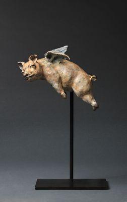 "When Pigs Fly" bronze by Giuseppe Palumbo