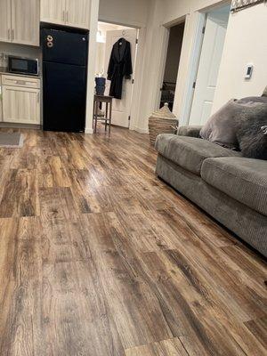 After of client's cleaned living room floors.