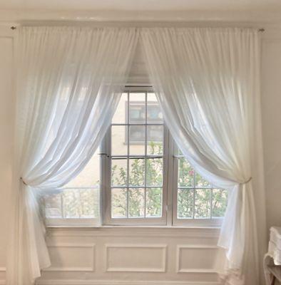 Sheer drapery and Custom hardware