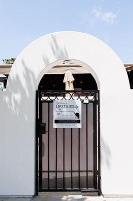 Our gate is outside of the patio area and leads to our space.