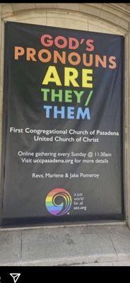 Church sign.