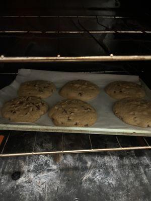 Cookies in oven