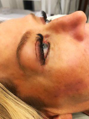 Volume set eyelash extensions