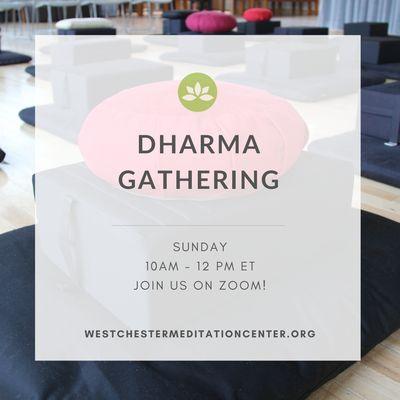 Join us for meditation and a talk every other Sunday starting at 10 AM ET via Zoom. Meditation instruction offered.