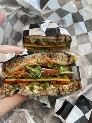 Zebra Veggie Sandwich