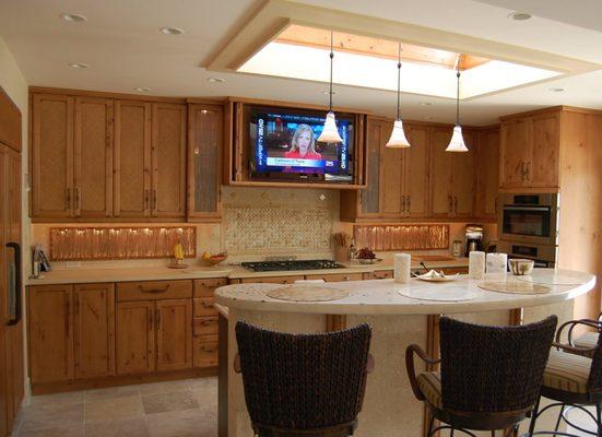 Kitchen Remodeling Project with Pine, Raffia and Resin in Palm Desert, CA