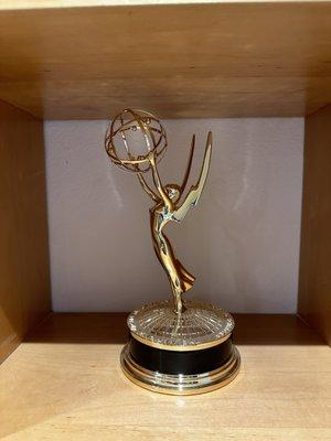 Our 2022 Emmy for outstanding #instructionalvideo in our office bookshelf