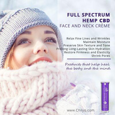 FULL SPECTRUM HEMP CBD FACE AND NECK CRÈME at Chilyo.com