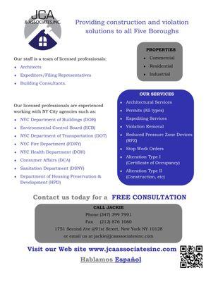 JCA & Associates Inc. offers the following services