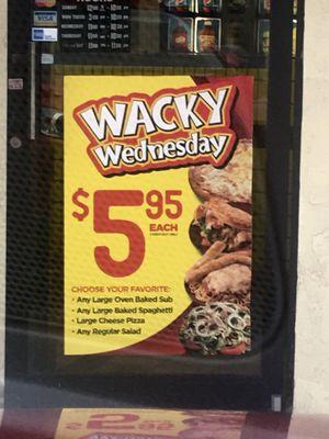 Wacky wed specials