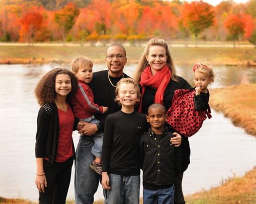 Pastor Niki and Pastor Kelly Tshibaka with their five children.