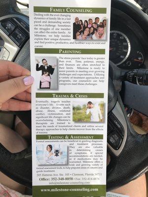 Brochure of services