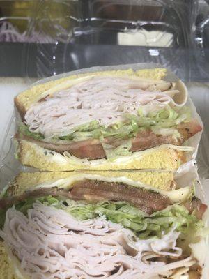 Over classic turkey sandwich