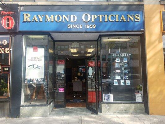 The Raymond Opticians storefront.