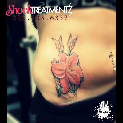 For color tattoos, book with Shocktreatmentz. 225.333.6337