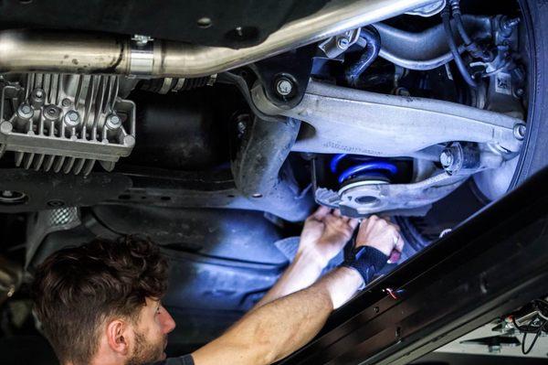 Sergio installing sport springs