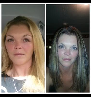 My before & after! Thank You Tahlyn!