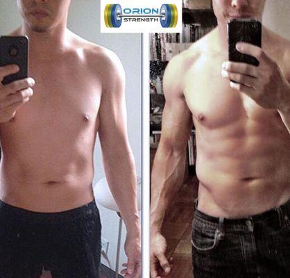 Long-time client, Eric, continues to improve his physique and strength.