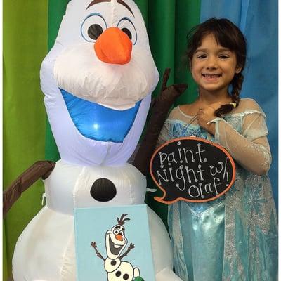 Paint night with Olaf