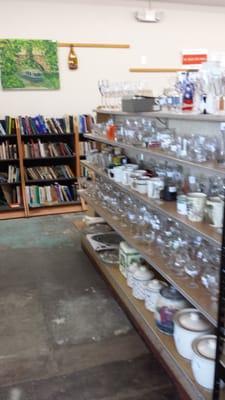 Glassware, books, electronics...