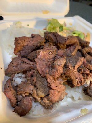 Steak Plate with rice and salad