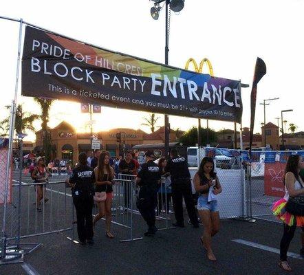 Providing Security Services at the Pride Block Party in San Diego