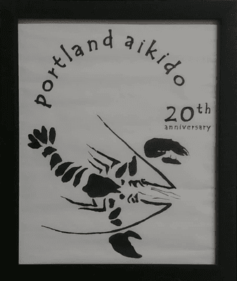 Portland Aikido 20th anniversary poster.