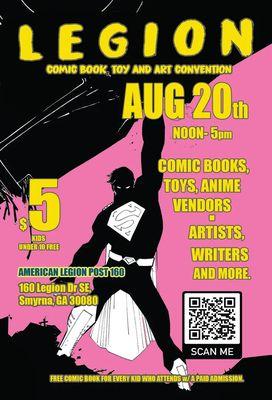 Legion Comic Book, Toy and Art Convention August 20th, 2022