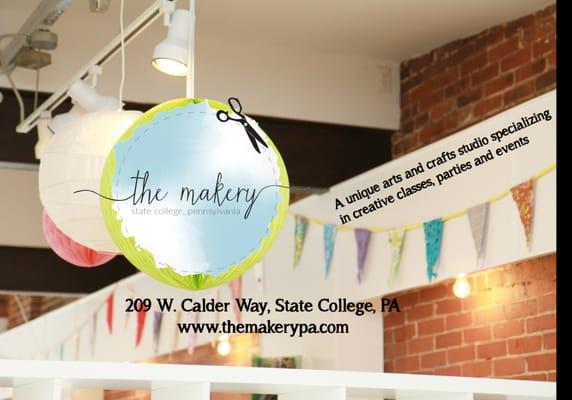 The Makery is an art & craft studio specializing in creative classes, parties and events. The space also has a gift shop of local art.